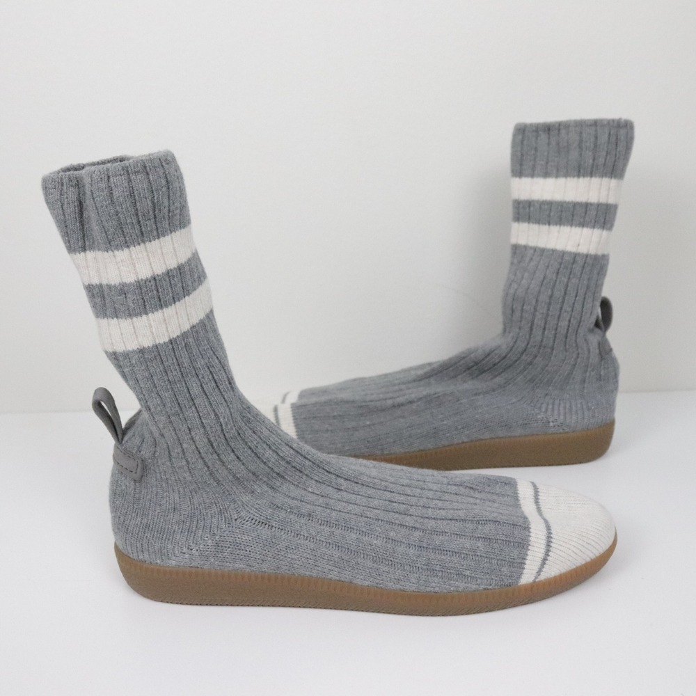 Brave Pudding Varsity Strolls Womens Sock Shoe 8 Grey Knit Sneakers - Picture 5 of 9